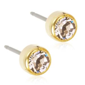 Ohrstecker Gold.Titanium Mini Bezel Kristall 12-1302-01 -  028158