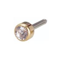 Ohrstecker Gold.Titanium Bezel Kristall 12-1301-01 -  028168